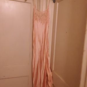 Vintage silk/lace nightie peach Victoria's Secret